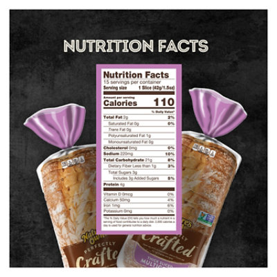 Natures Own Perfectly Crafted Multigrain Bread Thick Sliced Non-GMO Sandwich Bread - 22 Oz - Image 5