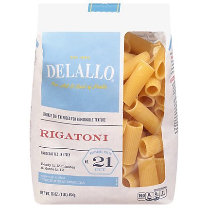 DeLallo Pasta Bag Rigatoni - 16 Oz - Image 3