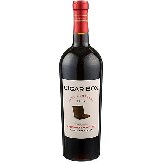 Cigar Box Humidor Cabernet Wine - 750 Ml