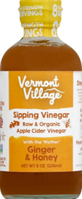 Vermont Village Vinegar Ginger Sipping - 8 Oz