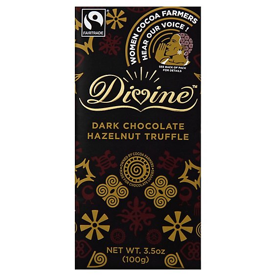 Divine Ch Dark Hazelnut Truffle - 3.5 Oz