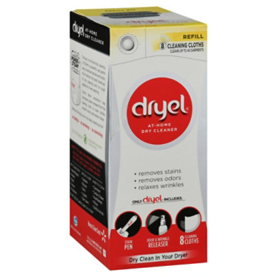 Dryel Dry Cleaner At Home Breezy Clean Scent Refill Box - 8 Count - Randalls