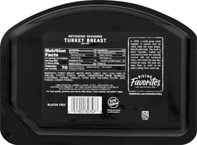 Land O Frost Seasoned Turkey Bistro Favorites Natural Rotisserie - 8 Oz - Image 6