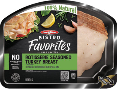 Land O Frost Seasoned Turkey Bistro Favorites Natural Rotisserie - 8 Oz