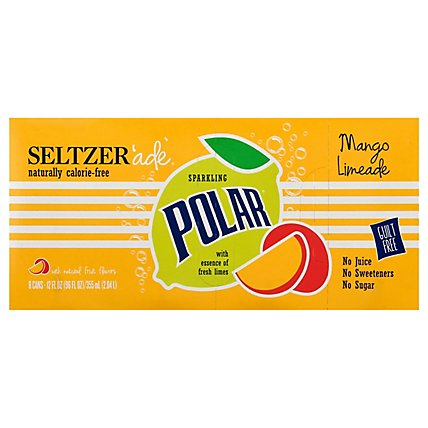 Polar Seltzer Mango Limeade - 8-12 Fl. Oz. - Image 2