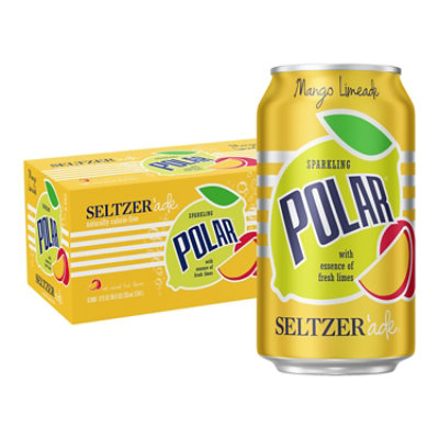 Polar Seltzer Mango Limeade - 8-12 Fl. Oz. - Image 1