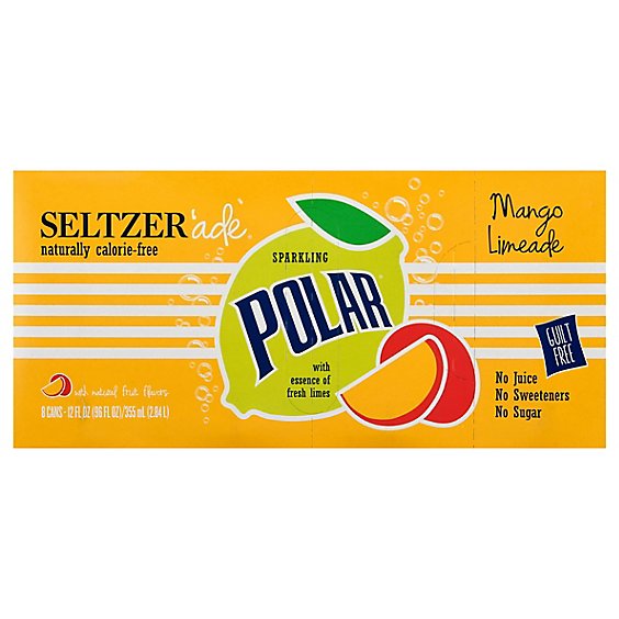 Polar Seltzer Mango Limeade - 8-12 Fl. Oz.