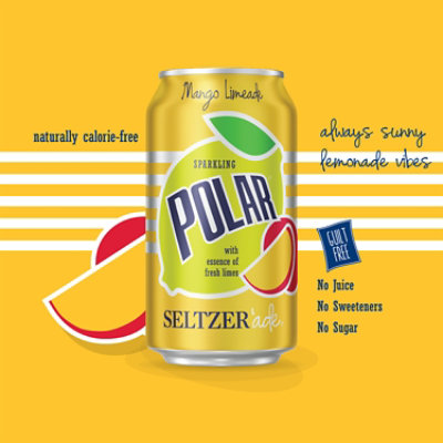 Polar Seltzer Mango Limeade - 8-12 Fl. Oz. - Image 3