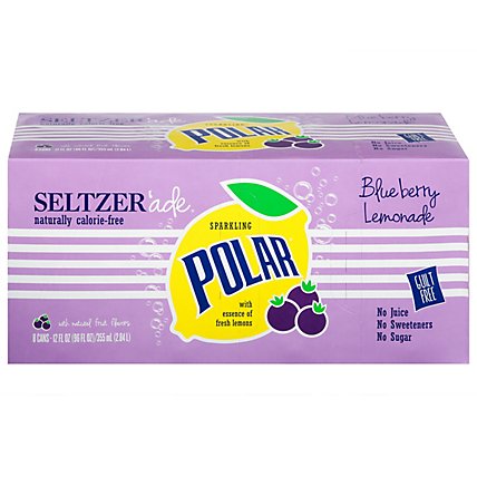 Polar Seltzer Lemonade Blueberry - 8-12 Fl. Oz. - Image 3