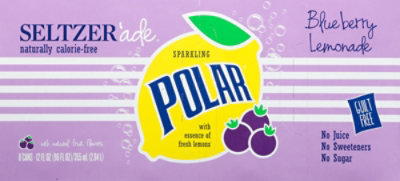 Polar Seltzer Lemonade Blueberry - 8-12 Fl. Oz. - Image 8