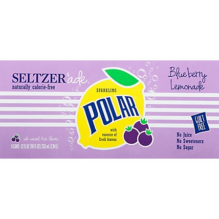 Polar Seltzer Lemonade Blueberry - 8-12 Fl. Oz. - Image 2