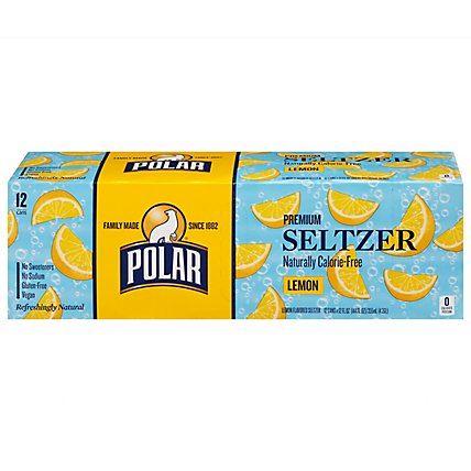 Polar Seltzer Lemon - 12-12 Fl. Oz. - Image 3