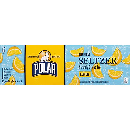 Polar Seltzer Lemon - 12-12 Fl. Oz. - Image 2