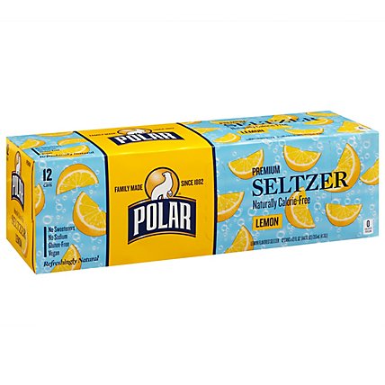Polar Seltzer Lemon - 12-12 Fl. Oz. - Image 1