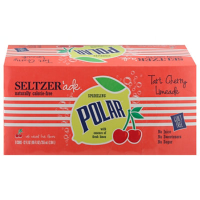 Polar Seltzer Water Tart Cherry Lime - 8-12 Fl. Oz. - Image 4