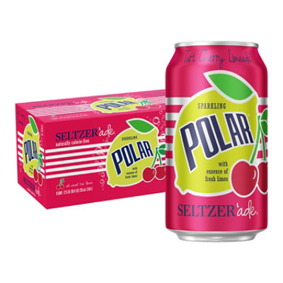 Polar Seltzer Water Tart Cherry Lime - 8-12 Fl. Oz. - Image 1