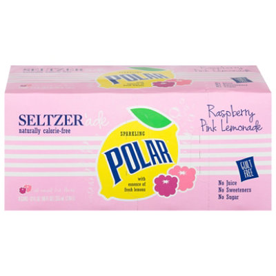 Polar Seltzer Water Pink Lemonade Raspberry - 8-12 Fl. Oz. - Image 4