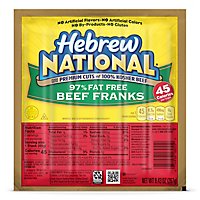 Hebrew National 97% Fat Free Beef Franks Hot Dogs - 6 Count - Image 2