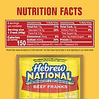 Hebrew National Beef Franks Hot Dogs - 6 Count - Image 4