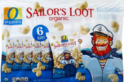 O Organics Organic Sailors Loot White Cheddar Baked Corn & Rice Puffs Multi Pack - 6-1 Oz - Image 2