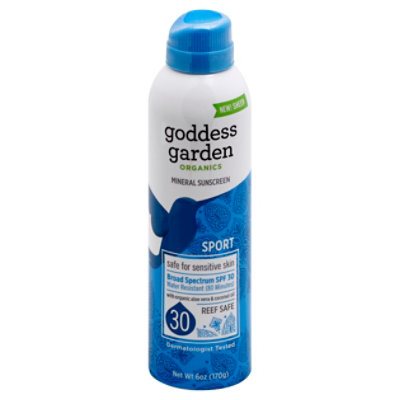Goddess Garden Sport Spf 30 Natural Sunscreen Continuous Spray Can - 6 Oz