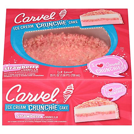 Carvel Crunchie Ice Cream Cake - Strawberry & Vanilla - 25 Fl. Oz. - Image 1