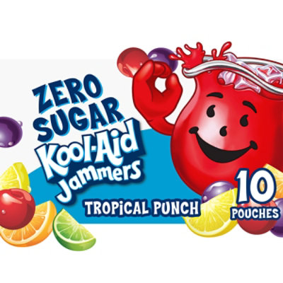 Kool-Aid Jammers Tropical Punch Zero Sugar Soft Drink Pouches - 10-6 Fl. Oz. - Image 2