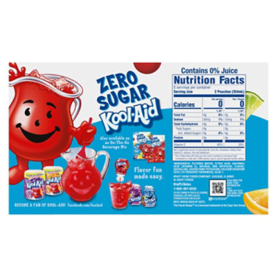 Kool-Aid Jammers Tropical Punch Zero Sugar Soft Drink Pouches - 10-6 Fl. Oz. - Image 7