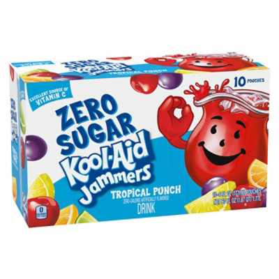 Kool-Aid Jammers Tropical Punch Zero Sugar Soft Drink Pouches - 10-6 Fl. Oz. - Image 8