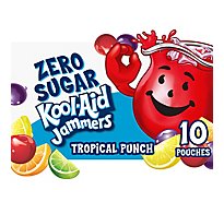 Kool-Aid Jammers Tropical Punch Zero Sugar Soft Drink Pouches - 10-6 Fl. Oz.
