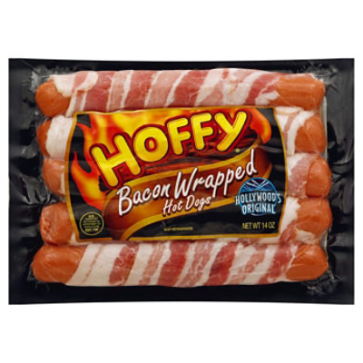 Hoffy Bacon Wrapped Hot Dogs - 14 Oz - Image 1