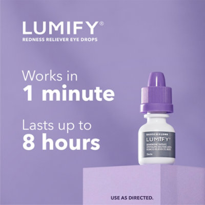 LUMIFY Redness Reliever Eye Drops Brimonidine Tartrate Ophthalmic Solution 0.025% - 0.08 Fl. Oz. - Image 2