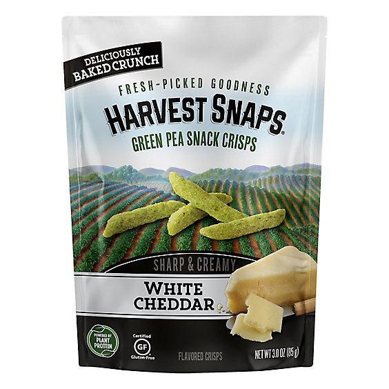 Harvest Snaps White Cheddar Green Pea Snack Crisps - 3 Oz.