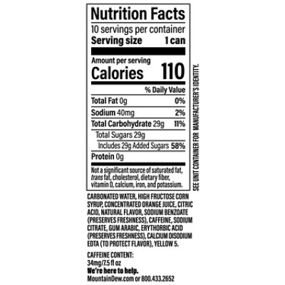 Mtn Dew - 10-7.5 Fl. Oz. - Image 3