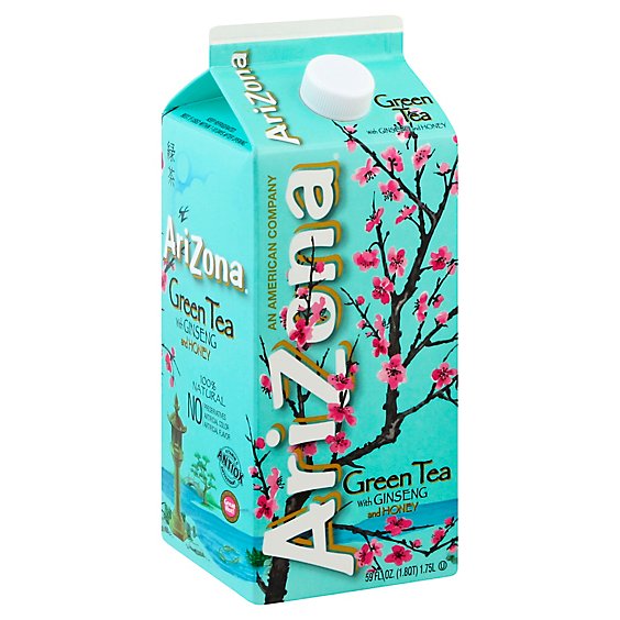 AriZona Refrigerated Green Tea With Honey & Ginseng - 59 Fl. Oz.