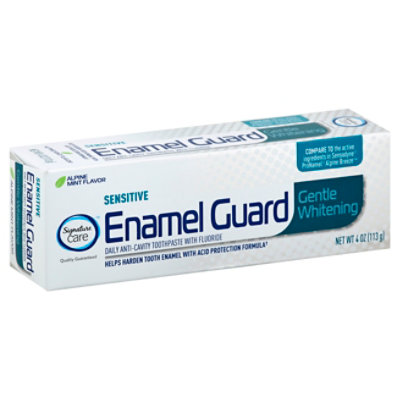 Signature Care Toothpaste With Flouride Enamel Guard Gentle Whitening Sensitive - 4 Oz