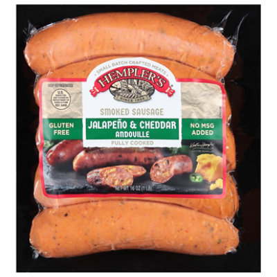 Hempler Andouille Smoked Sausage With Jalapeno And Cheese - 1 Lb