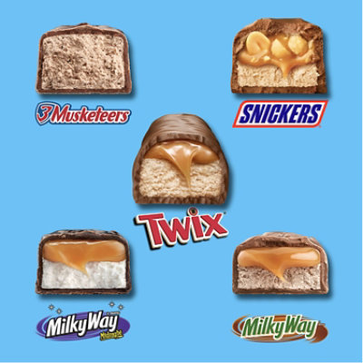 Mars Candy Snickers Twix Milky Way & 3 Musketeers Milk & Dark Chocolate Variety Pack - 30 Count - Image 2