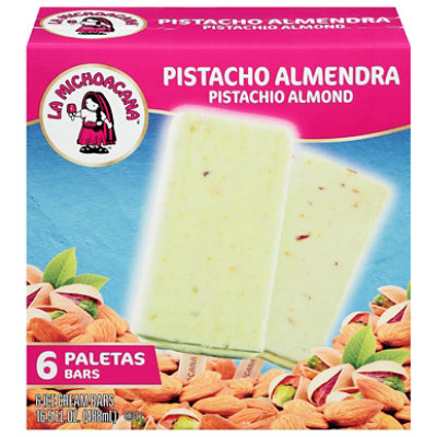 La Michoacana Ice Cream Bars Pistachio Almond 6 Count - 16.5 Fl. Oz.
