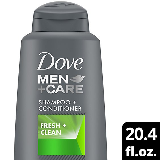 Dove Men+Care Shampoo + Conditioner 2 in 1 Fresh & Clean - 20.4 Fl. Oz.