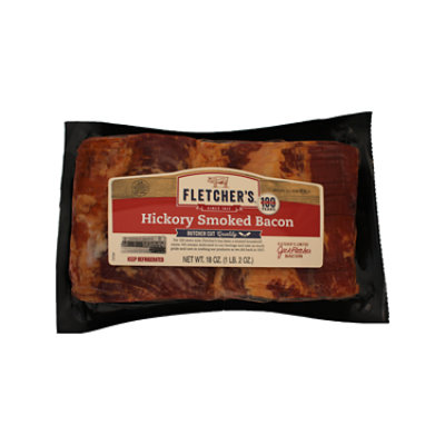 Fletchers Hickory Smoked Bacon - 18 Oz - Image 1