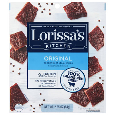 Lorissas Kit Orig Beef Stk Strps Smoked - 2.25 Oz