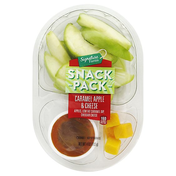 Signature Farms Snack Pack Carmel Apple And Cheese - 4 Oz