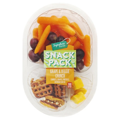 Signature Farms Snack Pk Grape & Veggie Crunch - 4.3 Oz