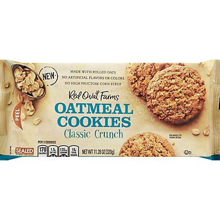 Red Oval Farms Cookies Oatmeal - 11.28 Oz - Image 2
