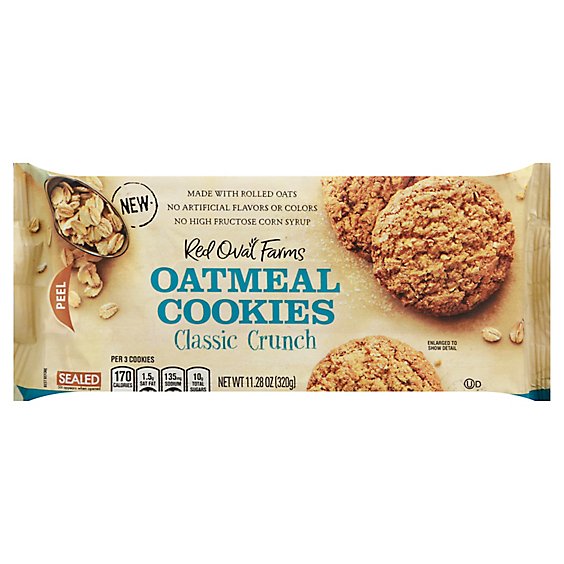 Red Oval Farms Cookies Oatmeal - 11.28 Oz