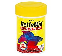 Tetra BettaMin Fish Food Tropical Medley With Color Enhancers Jar - 0.81 Oz