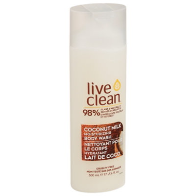 Live Clea Wash Body Coconut Milk - 17 Oz
