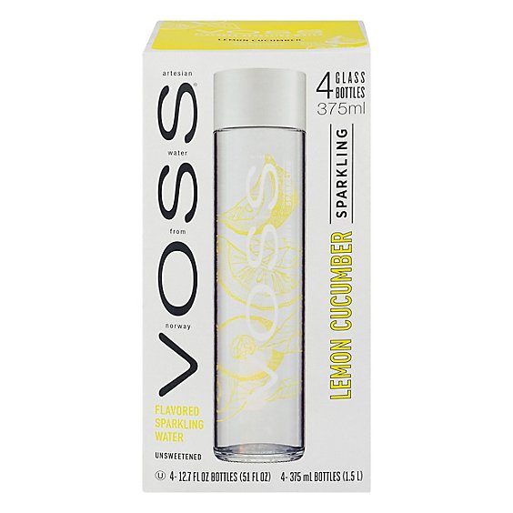 Voss Sparkling Lemon Cucumber Water - 4-375 Ml