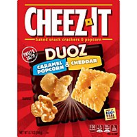 Cheez-It DUOZ Cheese Crackers and Popcorn Lunch Snacks Caramel and Cheddar - 8.7 Oz - Image 2